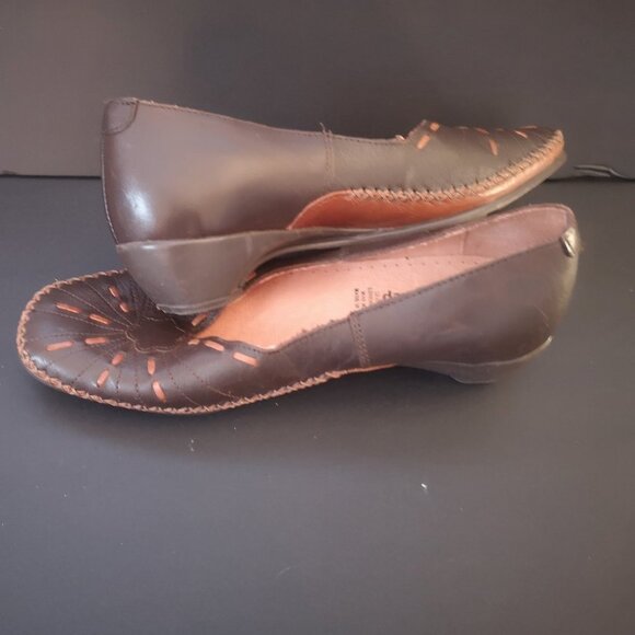 Spring Step Cymone Ladies Size 6 Leather Upper Dark Brown Slip On Shoes - Picture 7 of 8